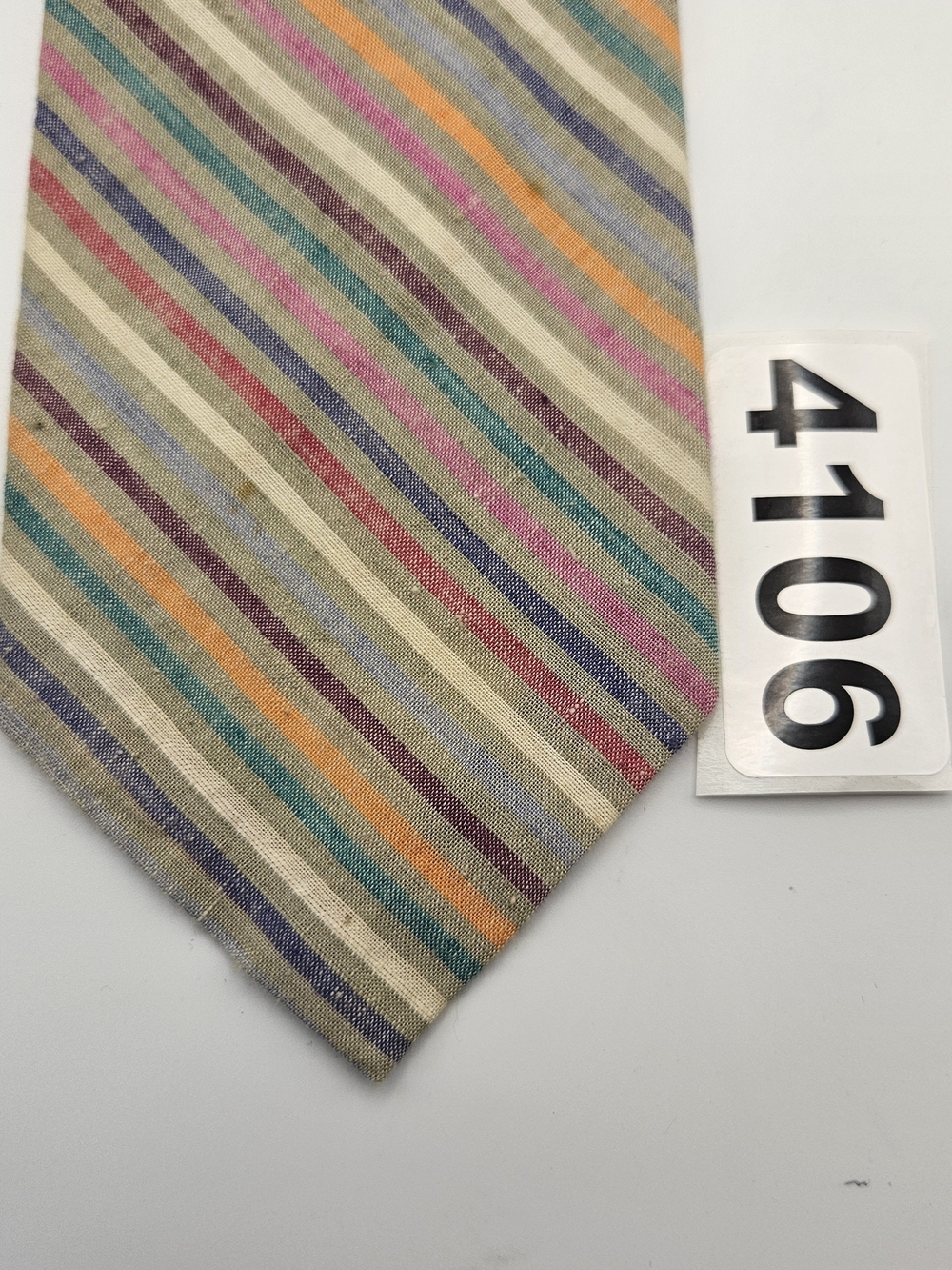 Cotton Striped Pastel Multicolor Men's Tie -By Pen West #4106